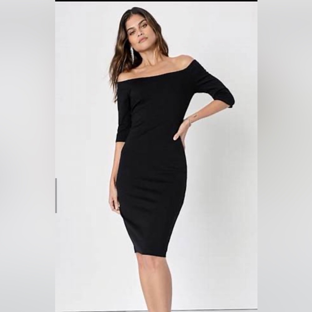 Lulu’s Elegant Black Off-Shoulder Women's Sweater